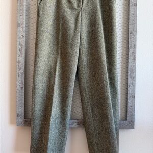 Isaac Mizrahi Women's Olive Green wool blend pants Size 10